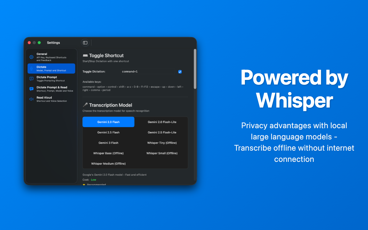 Powered by Whisper: offline models and privacy